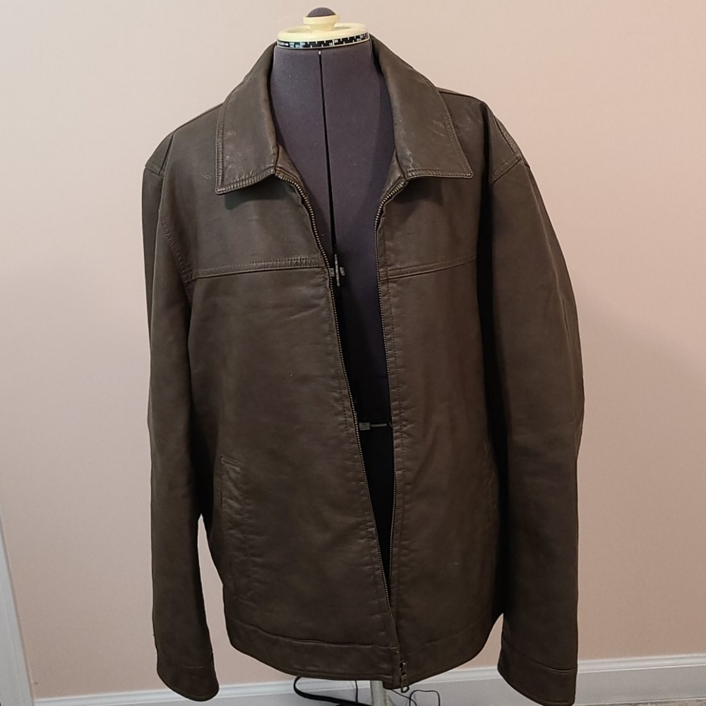 Tommy Hilfiger Men's Faux Leather Jacket XL